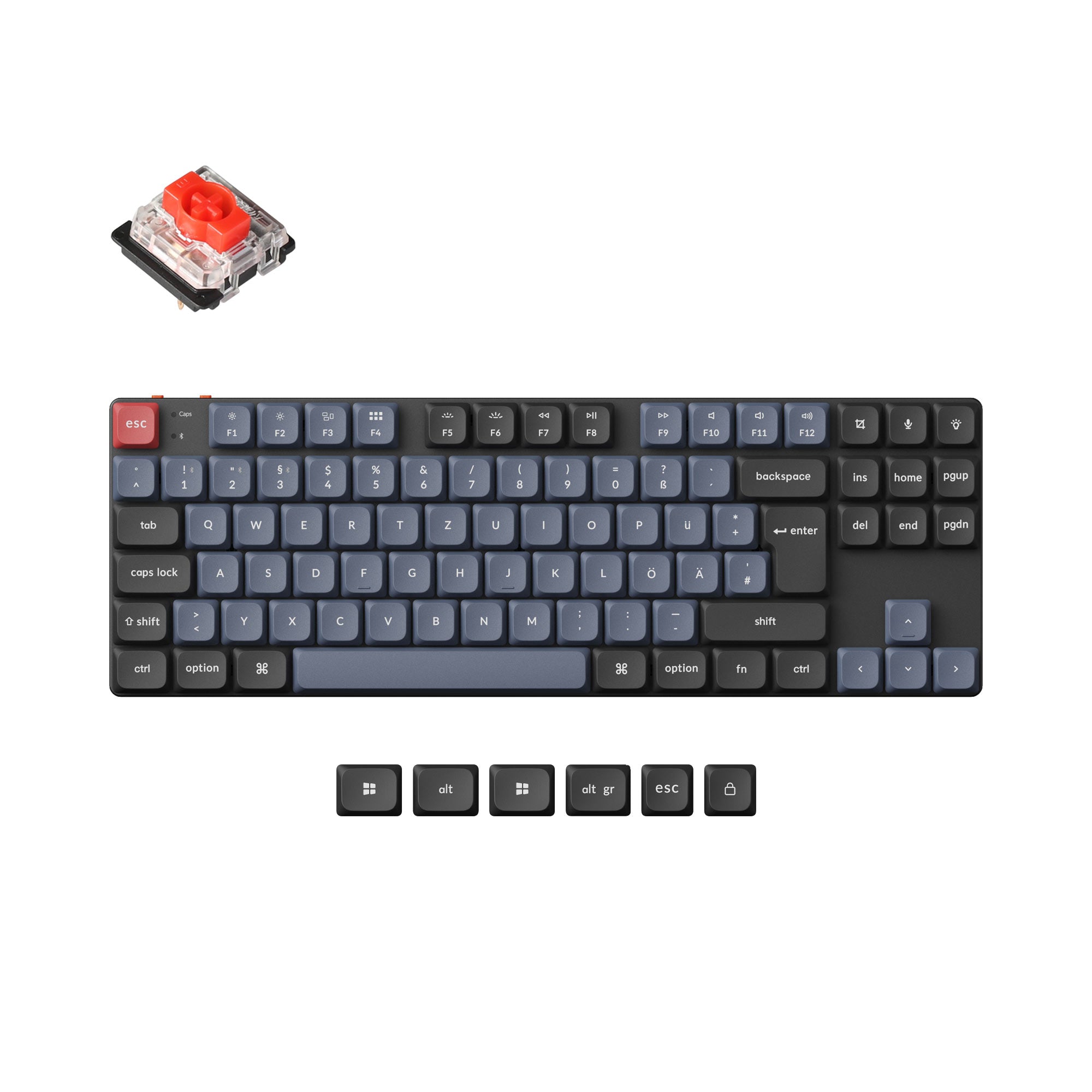 Keychron K1 Pro QMK/VIA Wireless Custom Mechanical Keyboard ISO Layout Collection - Image 19