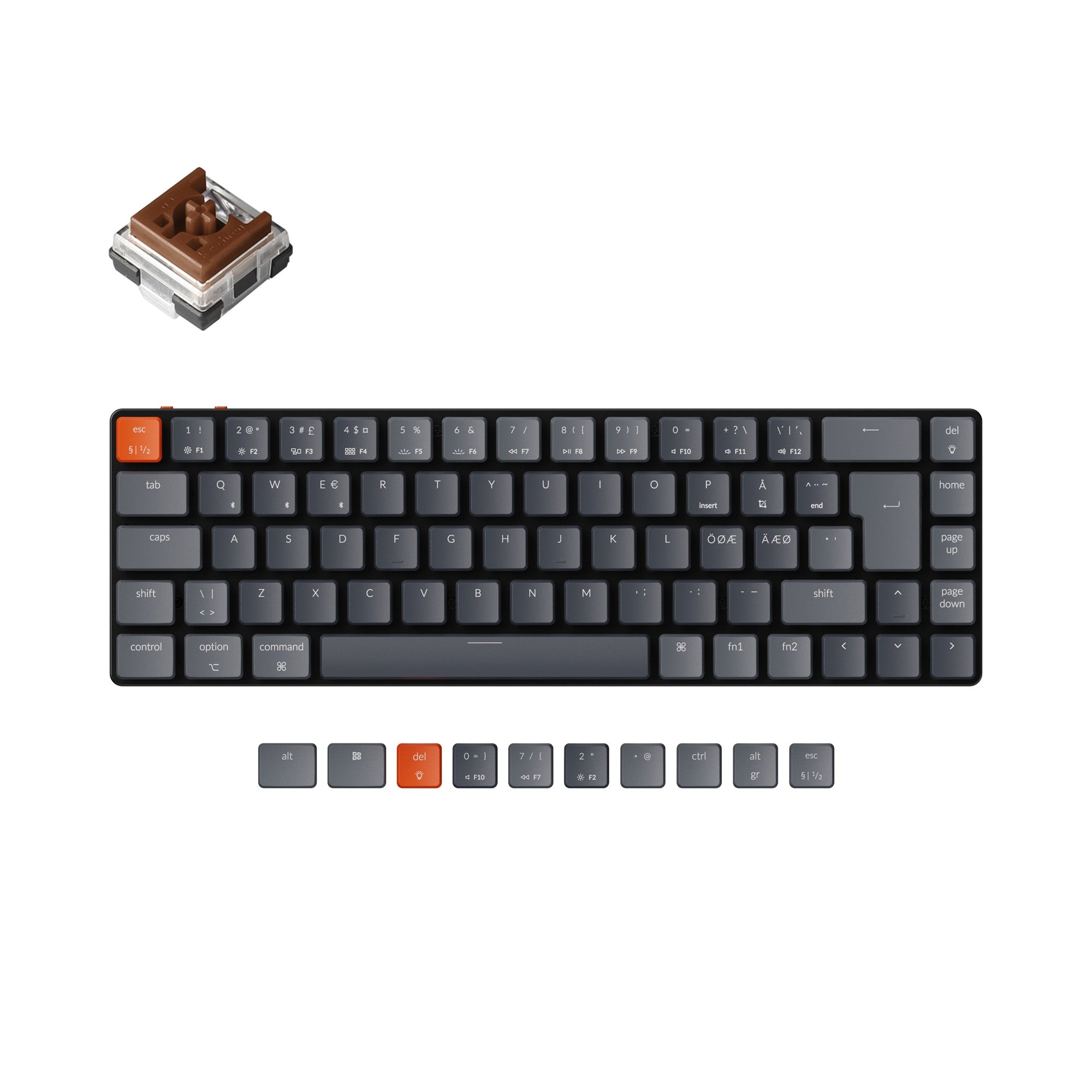Keychron K7 Ultra-slim Wireless Mechanical Keyboard (Nordic ISO Layout) - Image 6