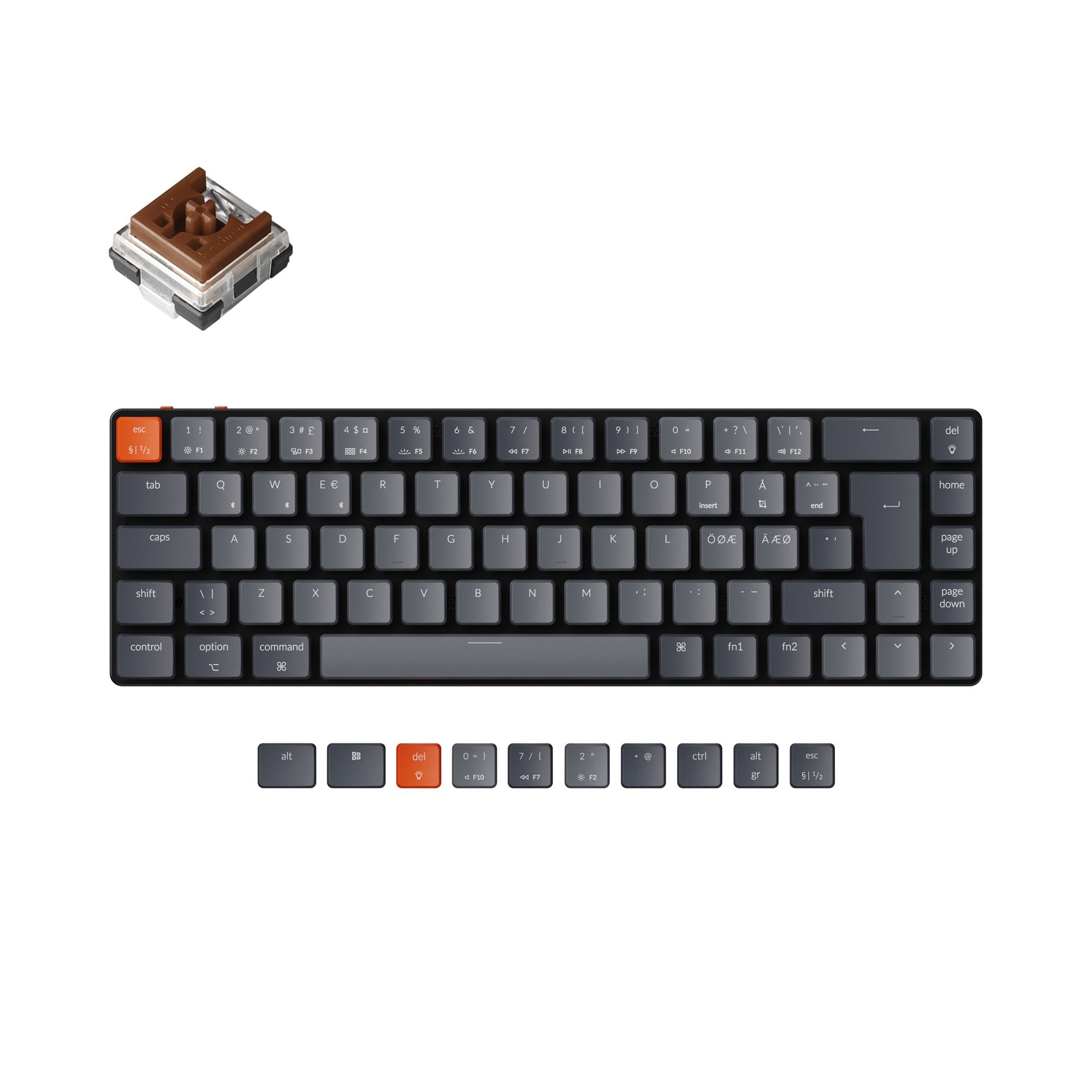 Keychron K7 Ultra-slim Wireless Mechanical Keyboard (Nordic ISO Layout) - Image 3